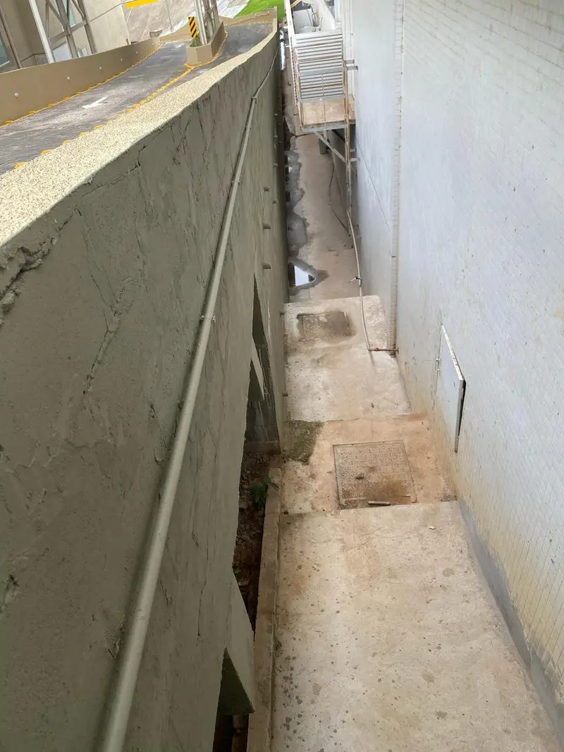 Muro de arrimo em alvenaria estrutural
